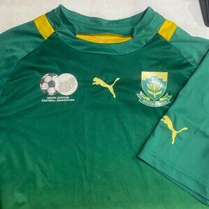 Puma South Africa Soccer Jersey Mens L Green & Yellow Gradient Authentic‎